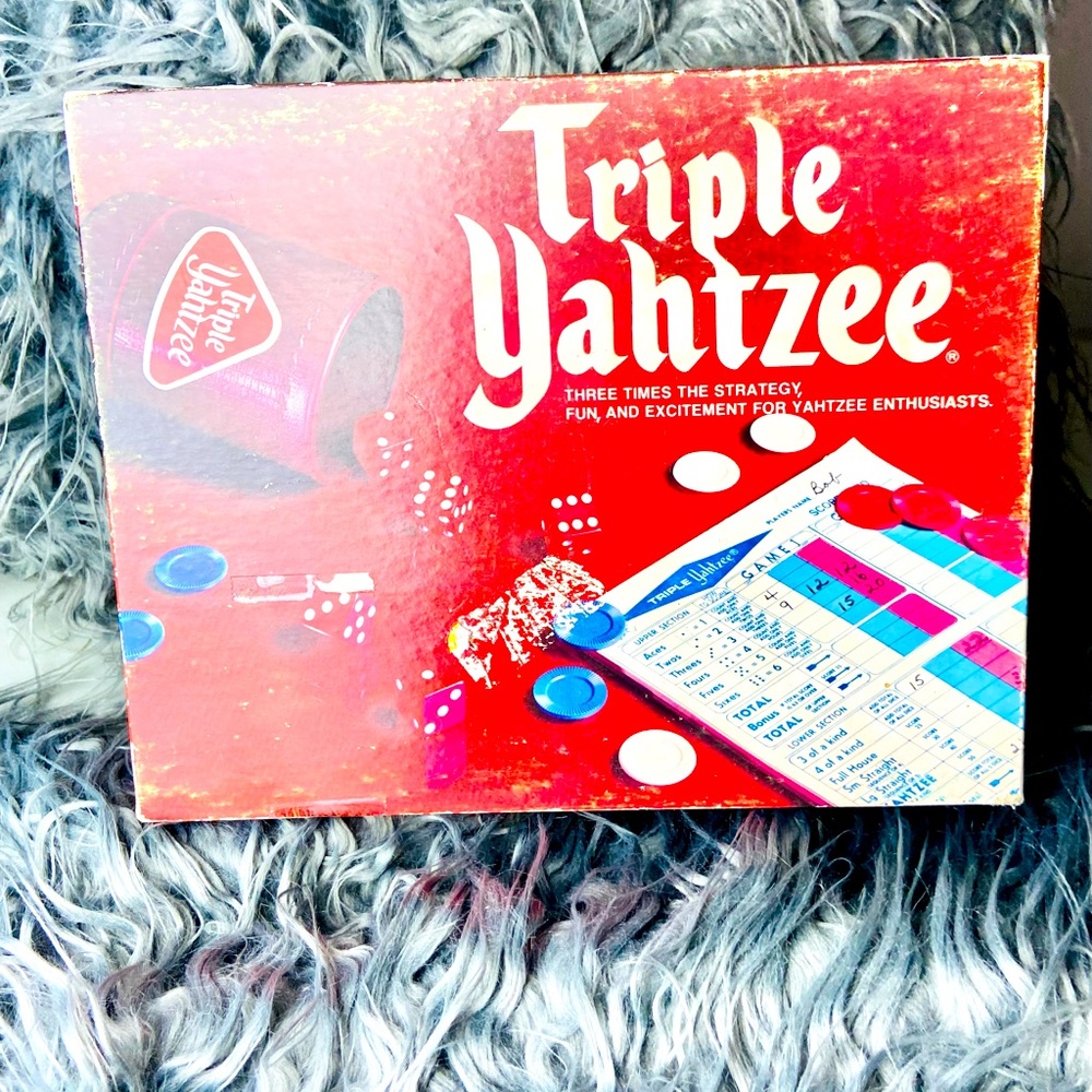 Vintage Triple Yahtzee Game